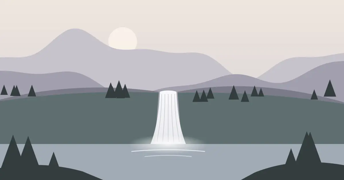 Illustrated featured image for Chitwood Falls in Tillamook County, Oregon