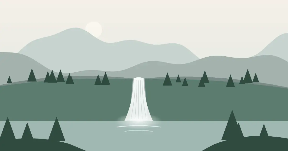 Illustrated featured image for Lower Falls Little Minam River in Union County, Oregon