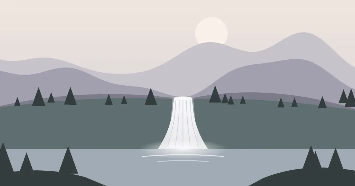 Illustrated featured image for Cockers Falls in Darlington County, South Carolina