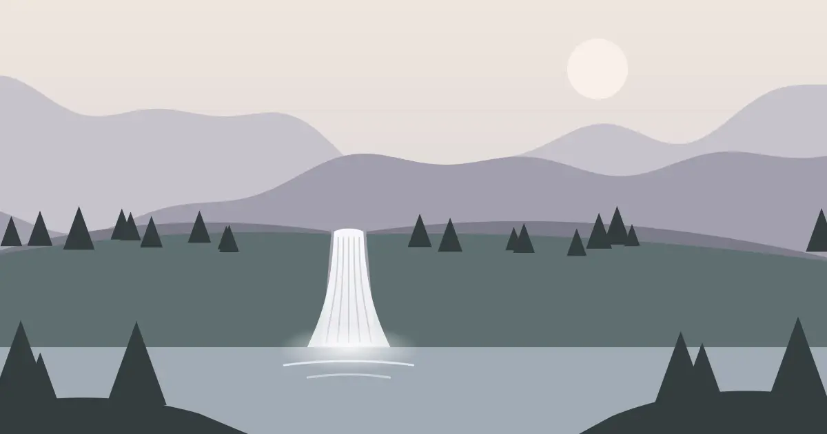 Illustrated featured image for Upper Falls in Greenville County, South Carolina
