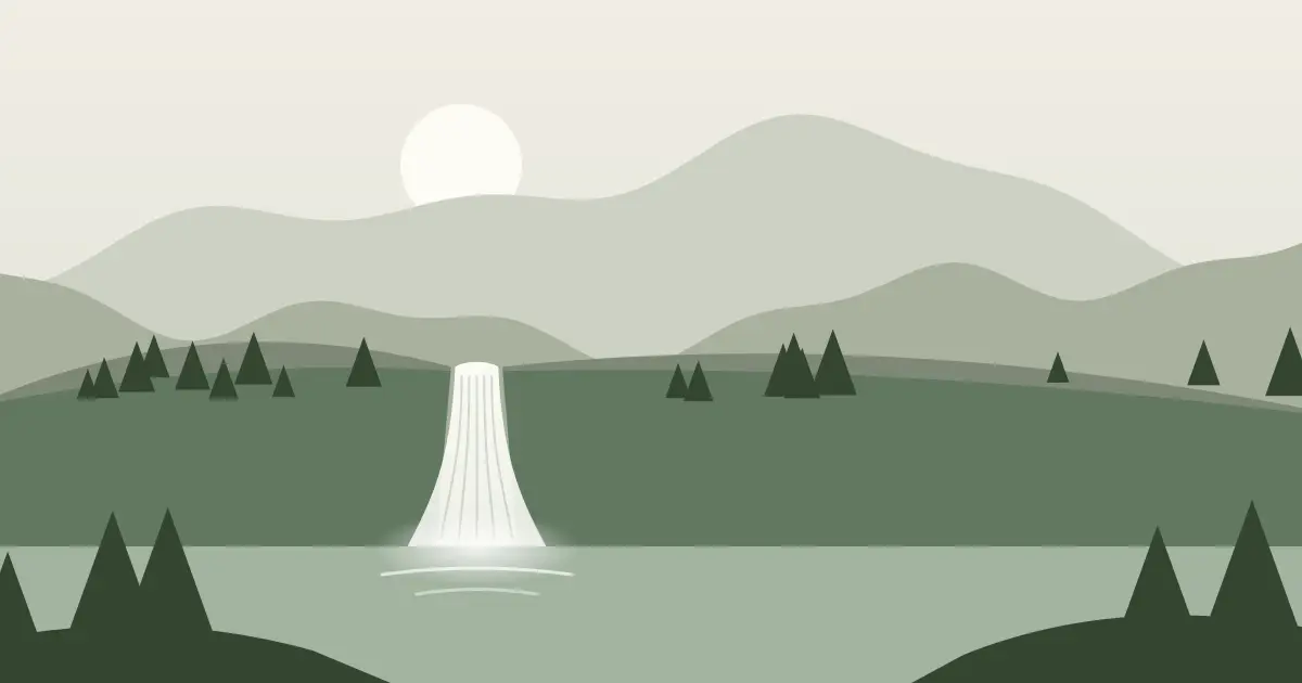 Illustrated featured image for Cedar Falls in Kershaw County, South Carolina