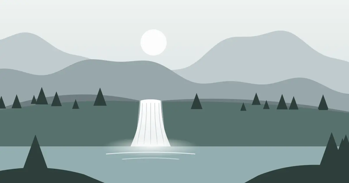 Illustrated featured image for Hendricks Falls in Union County, South Carolina