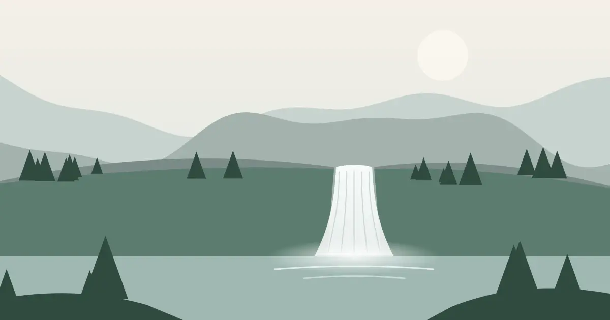 Illustrated featured image for Boone Falls in Lincoln County, Tennessee