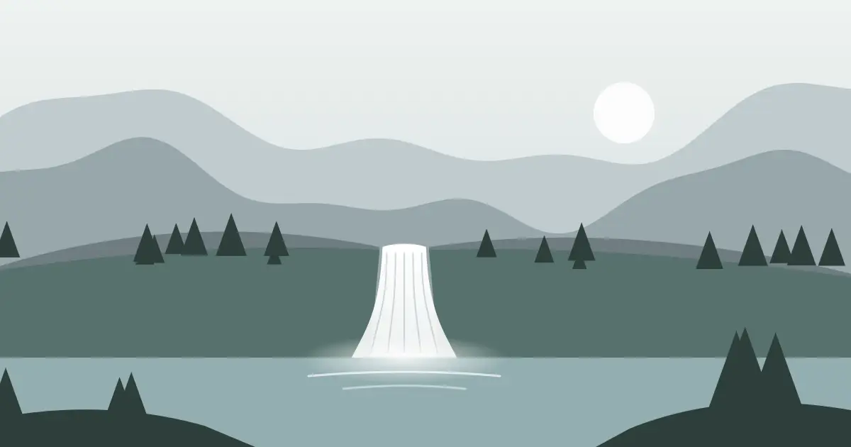Illustrated featured image for Barber Falls in Hays County, Texas