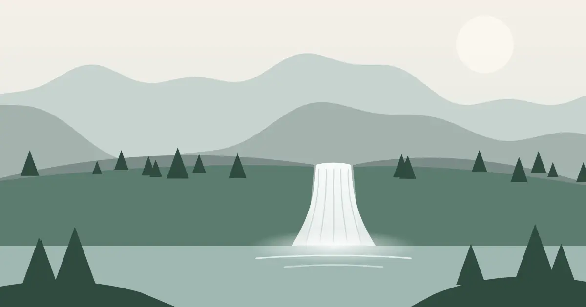 Illustrated featured image for Butman Falls in Taylor County, Texas