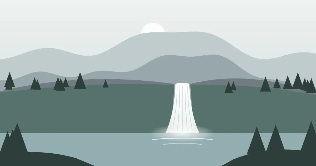 Illustrated featured image for Madrid Falls in Presidio County, Texas