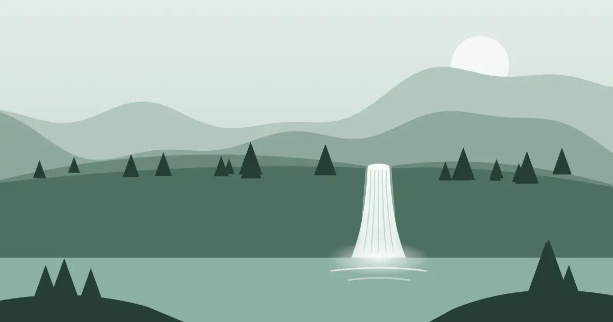 Illustrated featured image for Chandler Falls in Carbon County, Utah