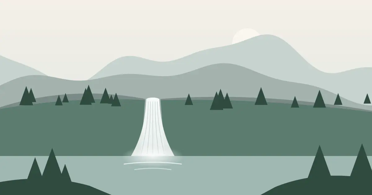 Illustrated featured image for Ashley Falls in Daggett County, Utah