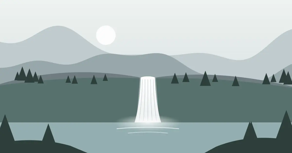 Illustrated featured image for Hamilton Falls in Windham County, Vermont