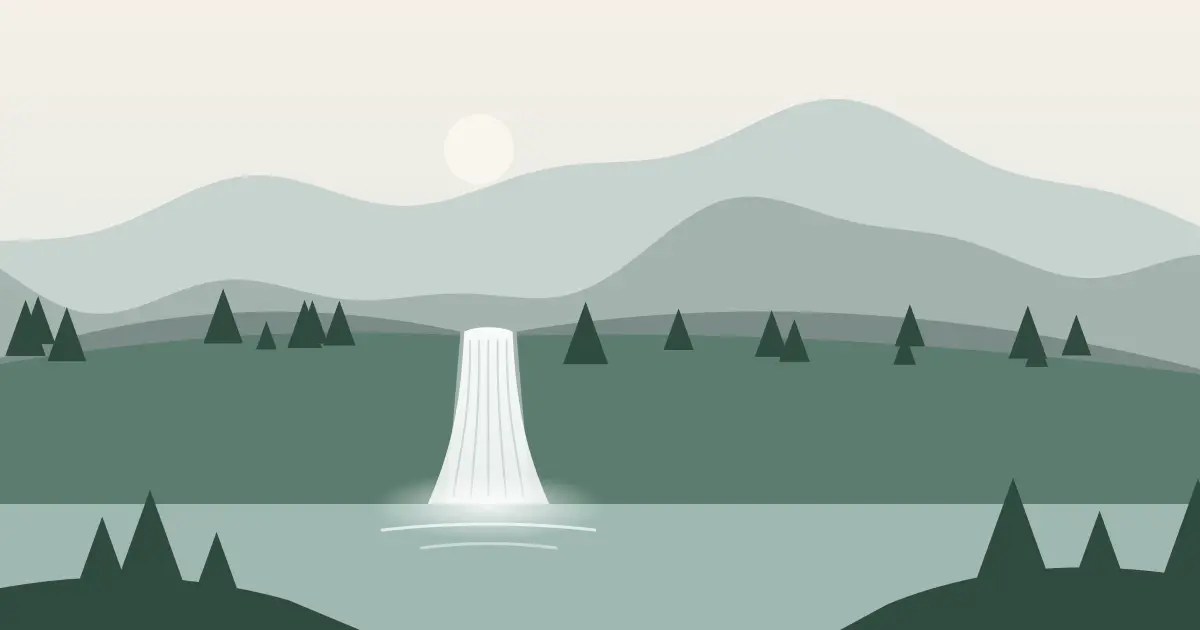 Illustrated featured image for Eagle Point Falls (historical) in Mecklenburg County, Virginia