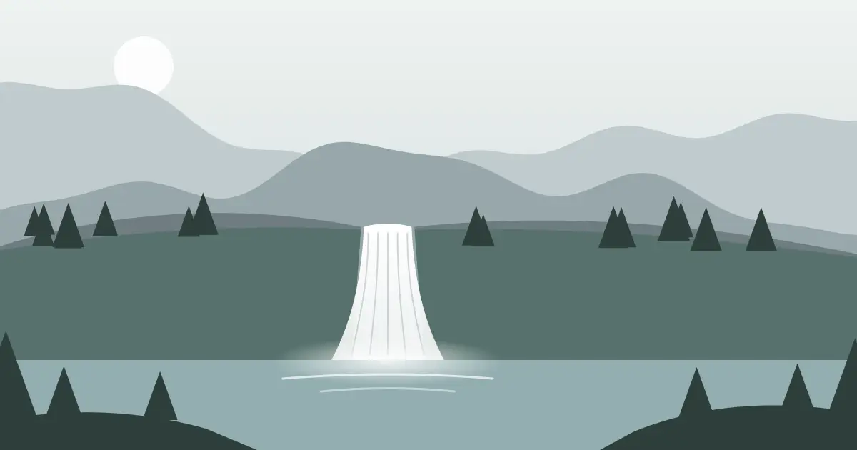 Illustrated featured image for Multnomah Falls in Okanogan County, Washington