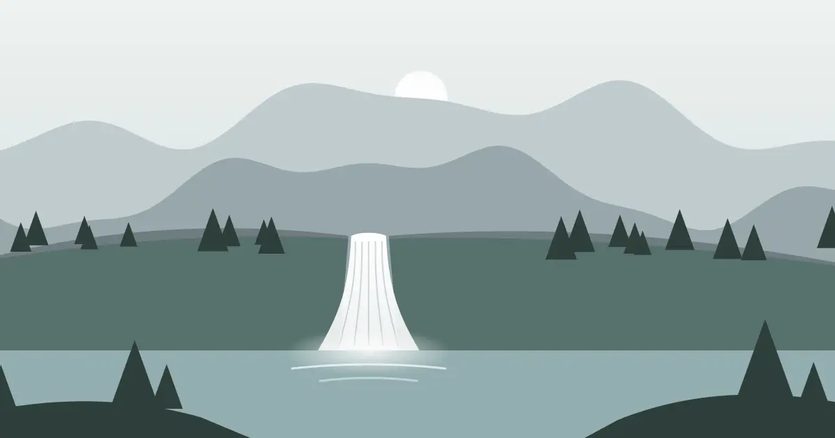 Illustrated featured image for Crown Point Falls in Chelan County, Washington