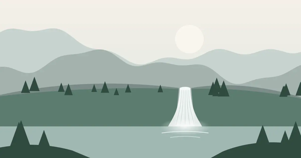 Illustrated featured image for Teepee Falls in Skagit County, Washington