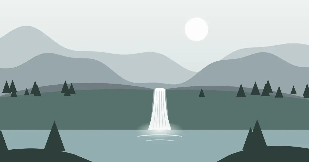 Illustrated featured image for Hompegg Falls in Columbia County, Washington