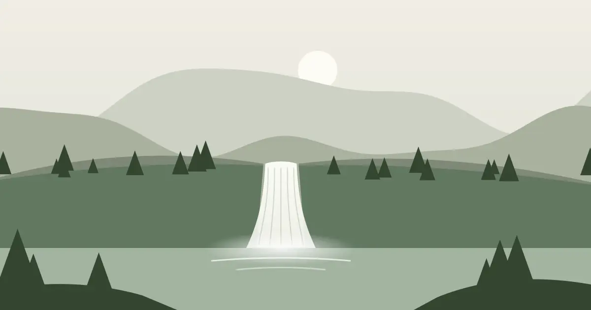 Illustrated featured image for Castile Falls in Yakima County, Washington
