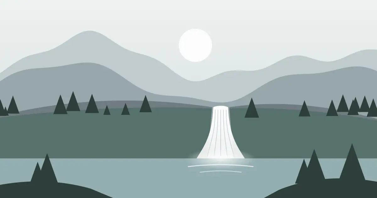 Illustrated featured image for Dry Creek Falls in Yakima County, Washington