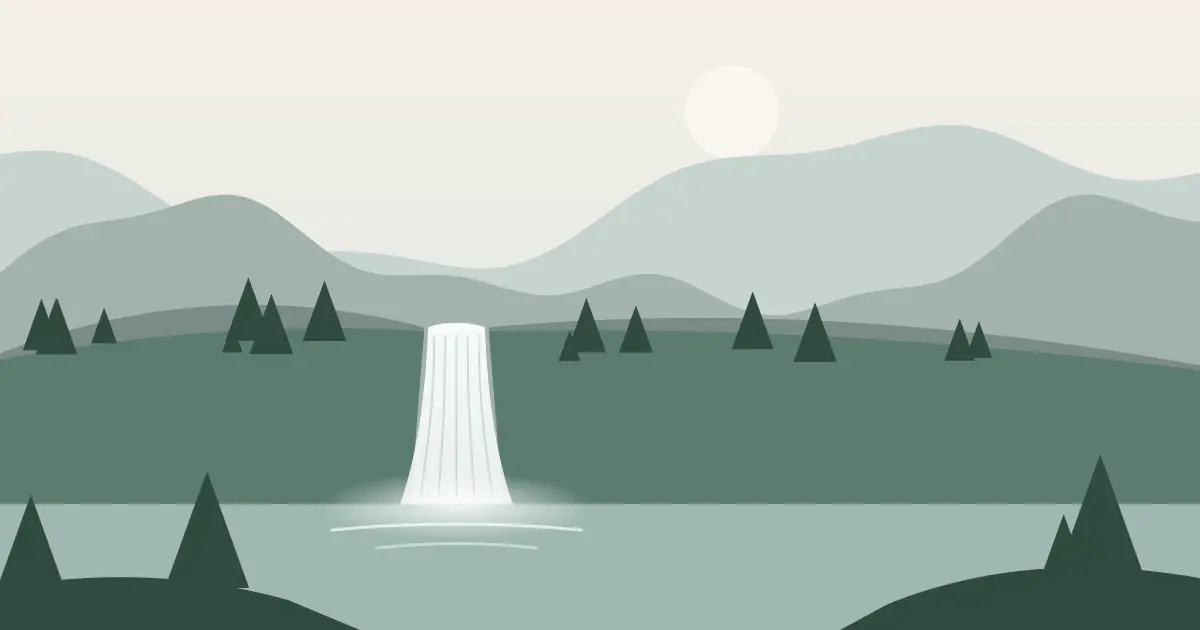 Illustrated featured image for Cedar Falls in Okanogan County, Washington