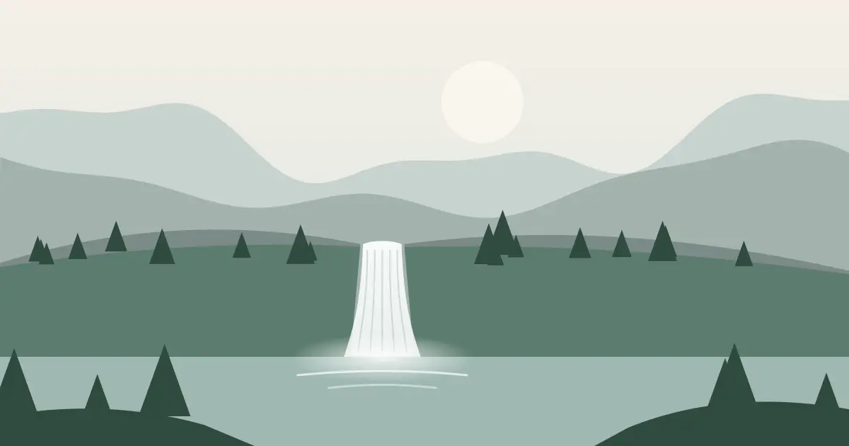 Illustrated featured image for Chewack Falls in Okanogan County, Washington