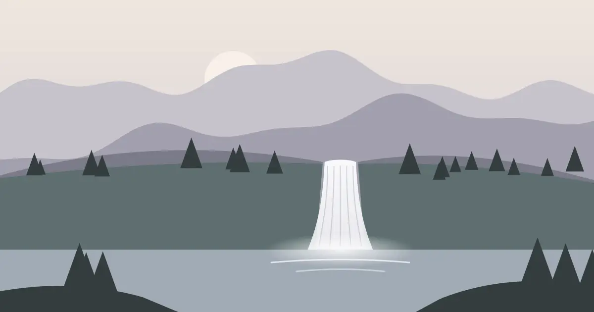 Illustrated featured image for Willapa Falls in Pacific County, Washington