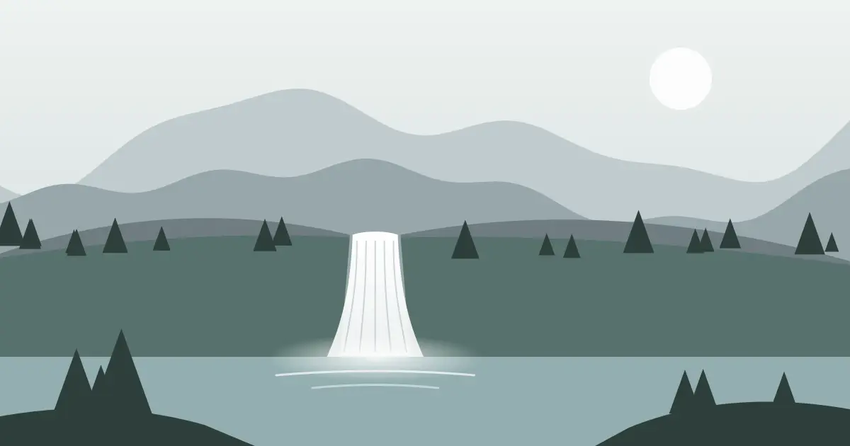 Illustrated featured image for Hatana Falls in Jefferson County, Washington
