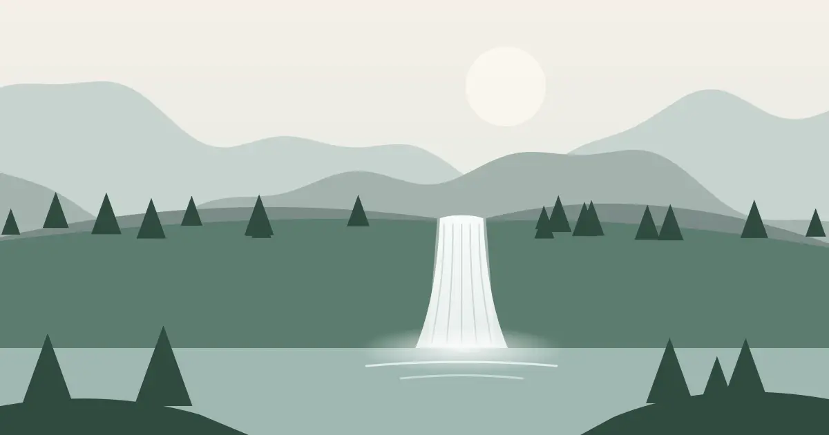 Illustrated featured image for Breakwater Falls in Florence County, Wisconsin