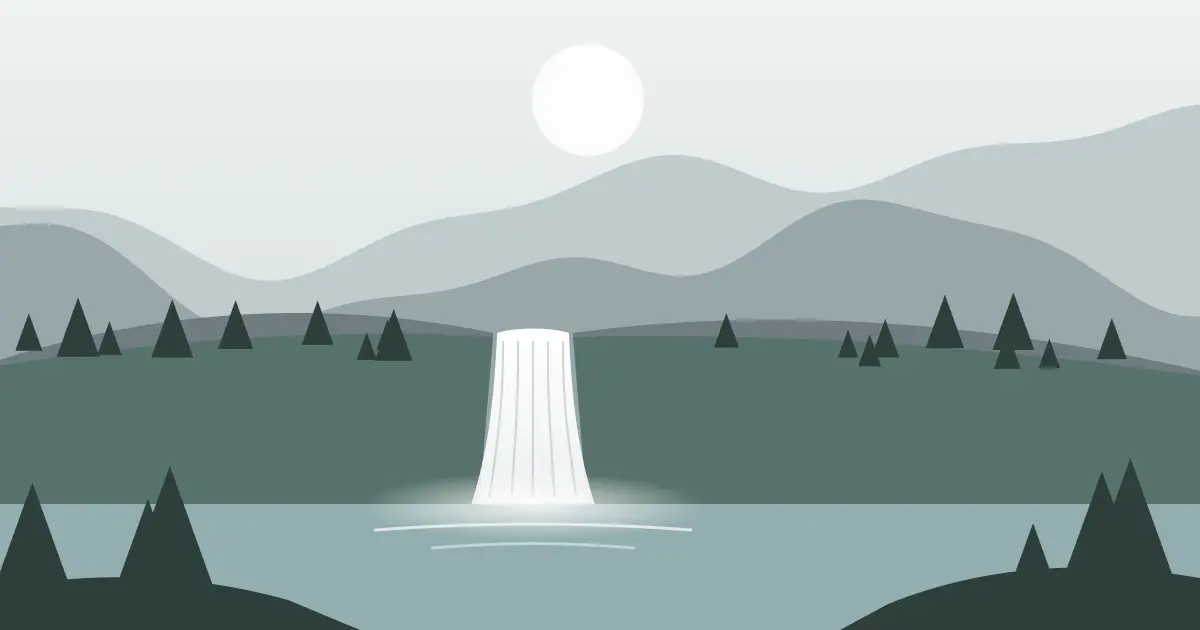 Illustrated featured image for Tower Fall in Park County, Wyoming