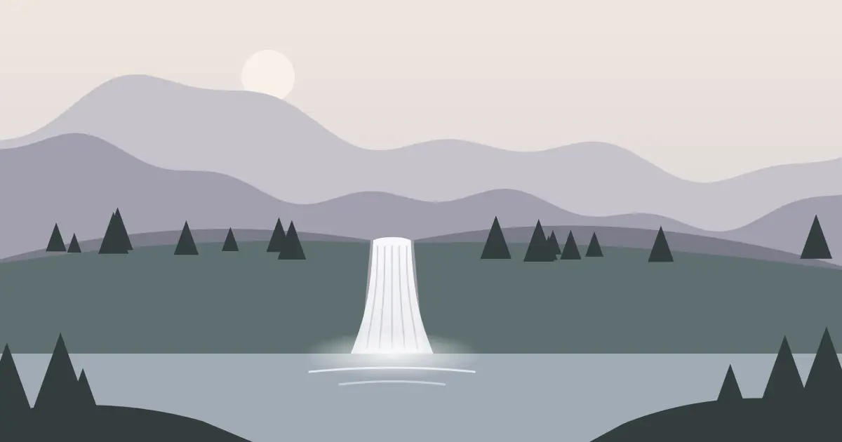 Illustrated featured image for Lake Fork Falls in Fremont County, Wyoming