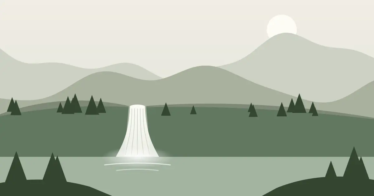 Illustrated featured image for Tendoy Falls in Teton County, Wyoming