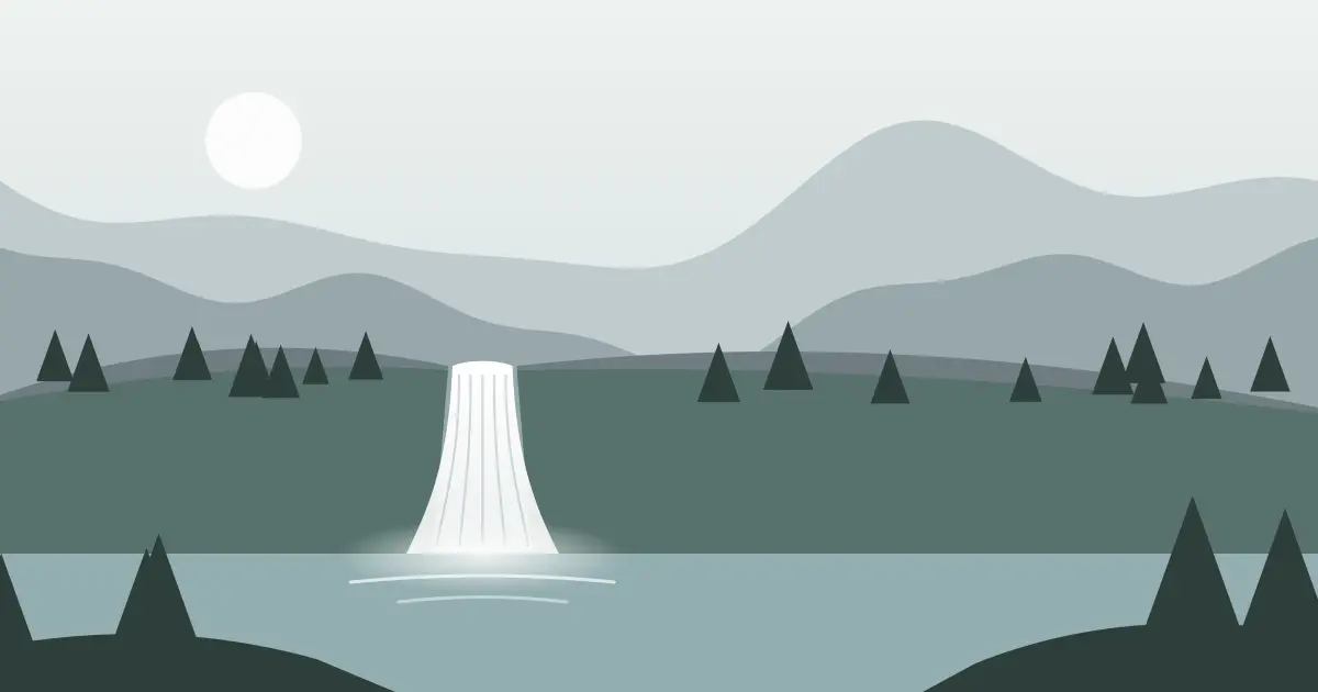 Illustrated featured image for Twister Falls in Teton County, Wyoming