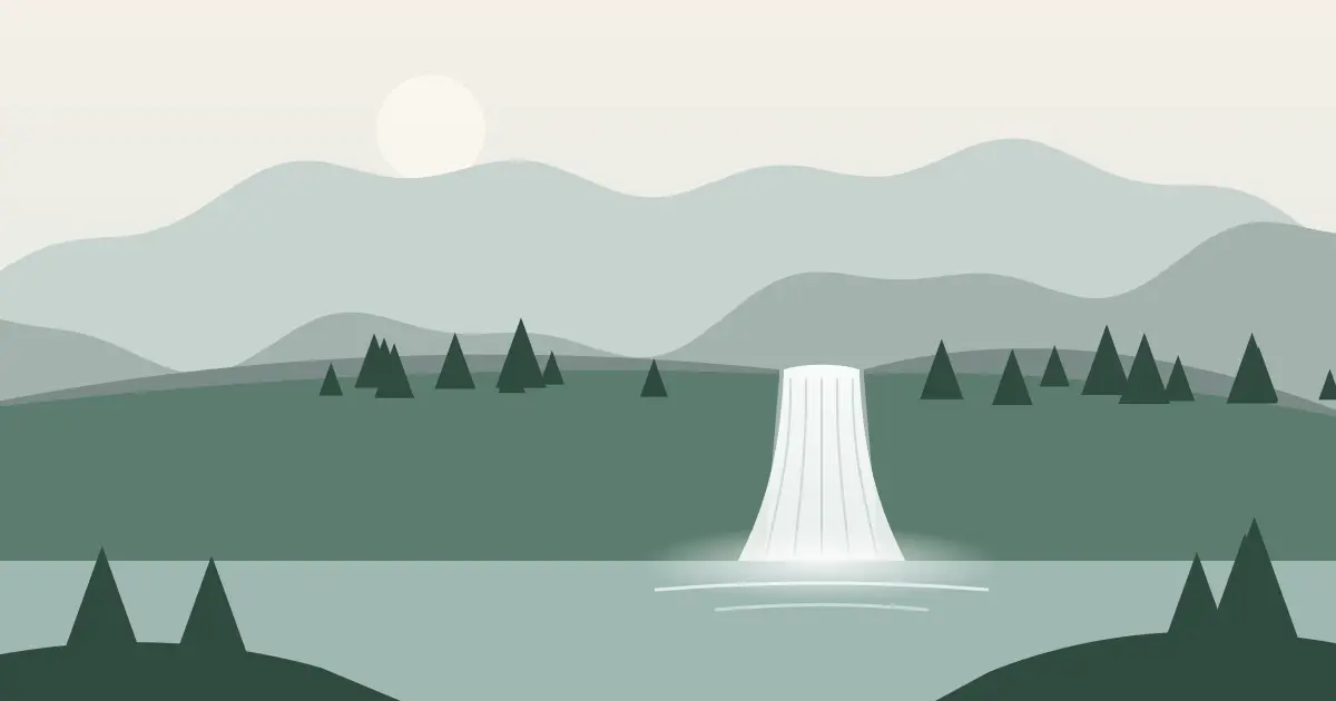 Illustrated featured image for North Fork Falls in Sublette County, Wyoming